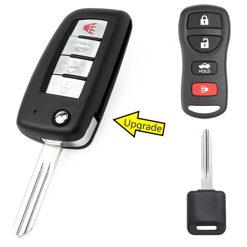 KEYECU-mando a distancia para coche, llave con Chip ID46 de 315MHz, compatible con Nissan, Versa, Xterra, Infiniti, FX35, FX45, KBRASTU15,