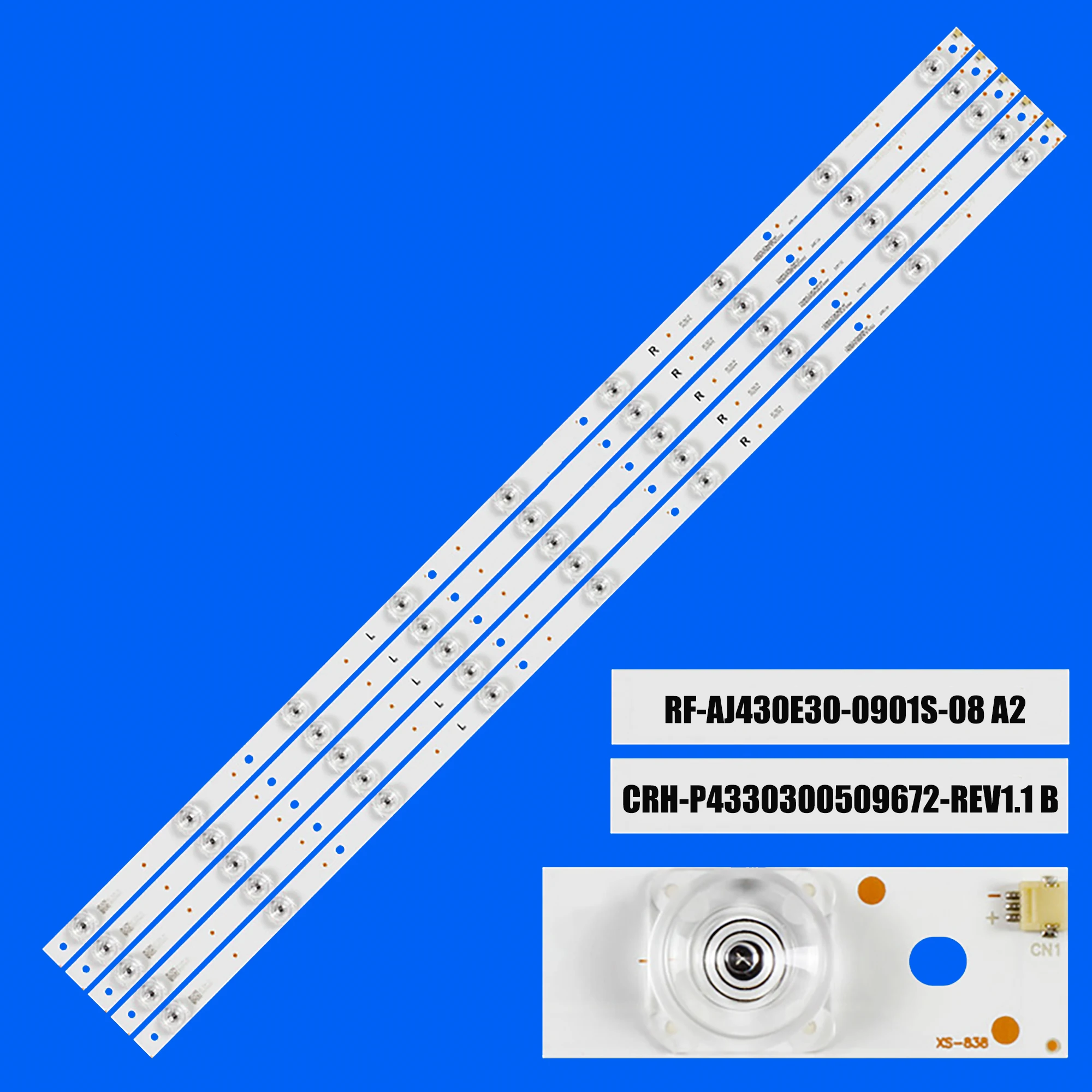 

Светодиодная лента подсветки для LC43CUG8361KS LC-43CUG8361K LC-43UI8652E RF-AJ430E30-0901S-08 A2 CRH-P4330300509672-REV1.1 B