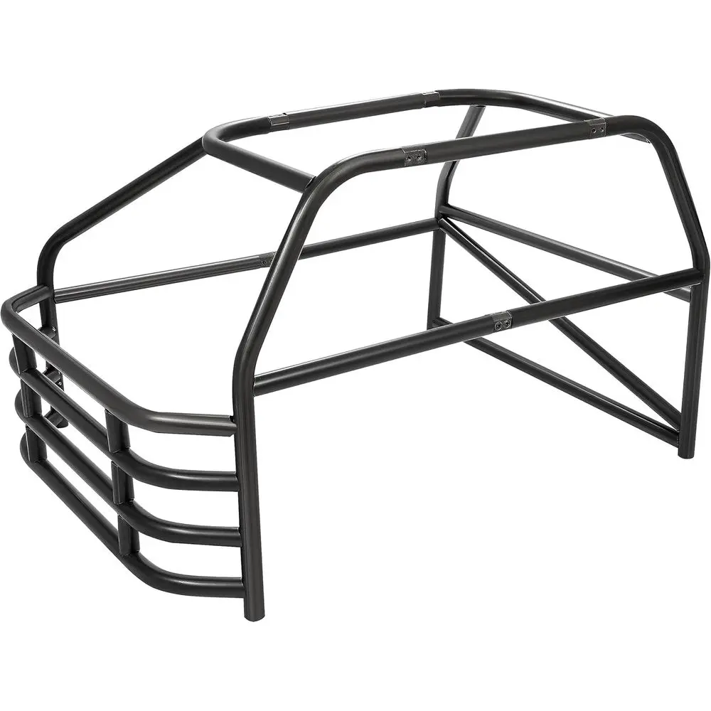 

Roll Cage Kit Universal Standard Roll Bar for Pickup Trucks Replacement for ALL22107 Steel Bare Metal Black(2 Packages Shipped)