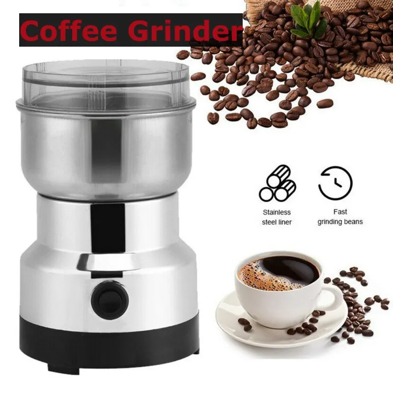 Coffee Grinder 220V Multifunctional Electric Coffee Beans Mill Grinder Stainless Steel Cafe Beans Pepper Espresso Nut Machine