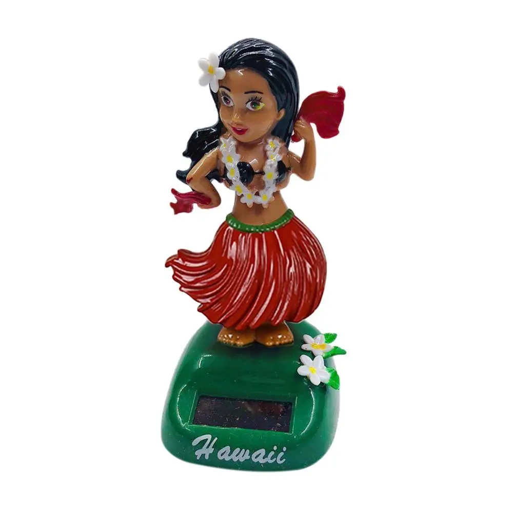 New Plastic Hawaiian Girl Model Swinging Bobble Hula Girl Swinging Solar Car Dashboard Decor Car Decor