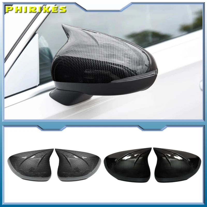

Fit For Merceded-Benz A Class A180 2019-2025 Mirrors Shell Lid Carbon Fiber Glossy Black Fibre Side Mirrors Cover Caps