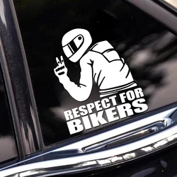 1pc Respect for Bikers Car Windscreen Stickers Cool Auto Window Glass Vinyl Decals Fashion Moto Styling Accesorios Para El Coche