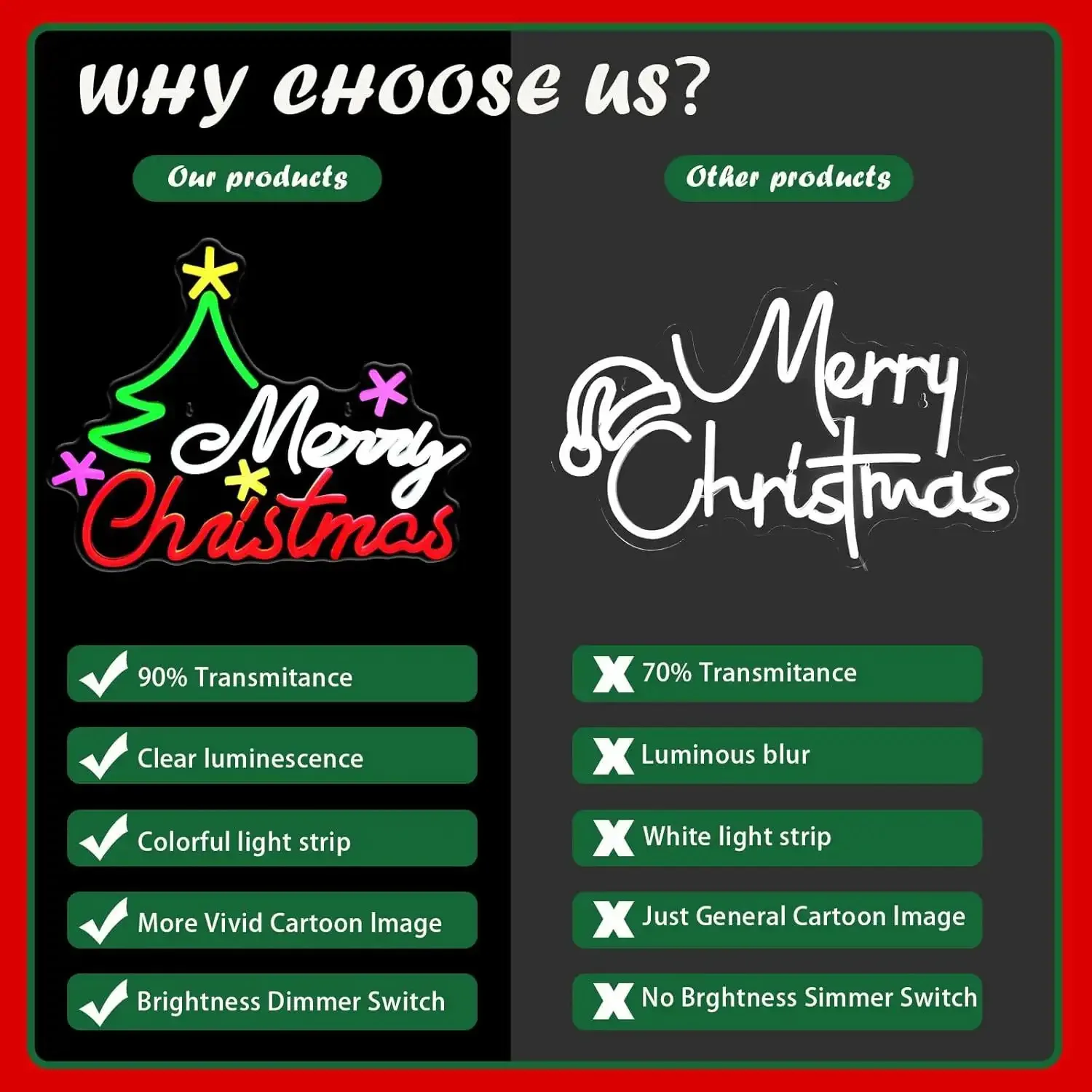 عيد ميلاد سعيد ضوء النيون تسجيل USB عكس الضوء LED النيون تسجيل لغرفة النوم غرف معيشة نادي بار رجل كهف هدايا الحفلات جدار ديكور #4