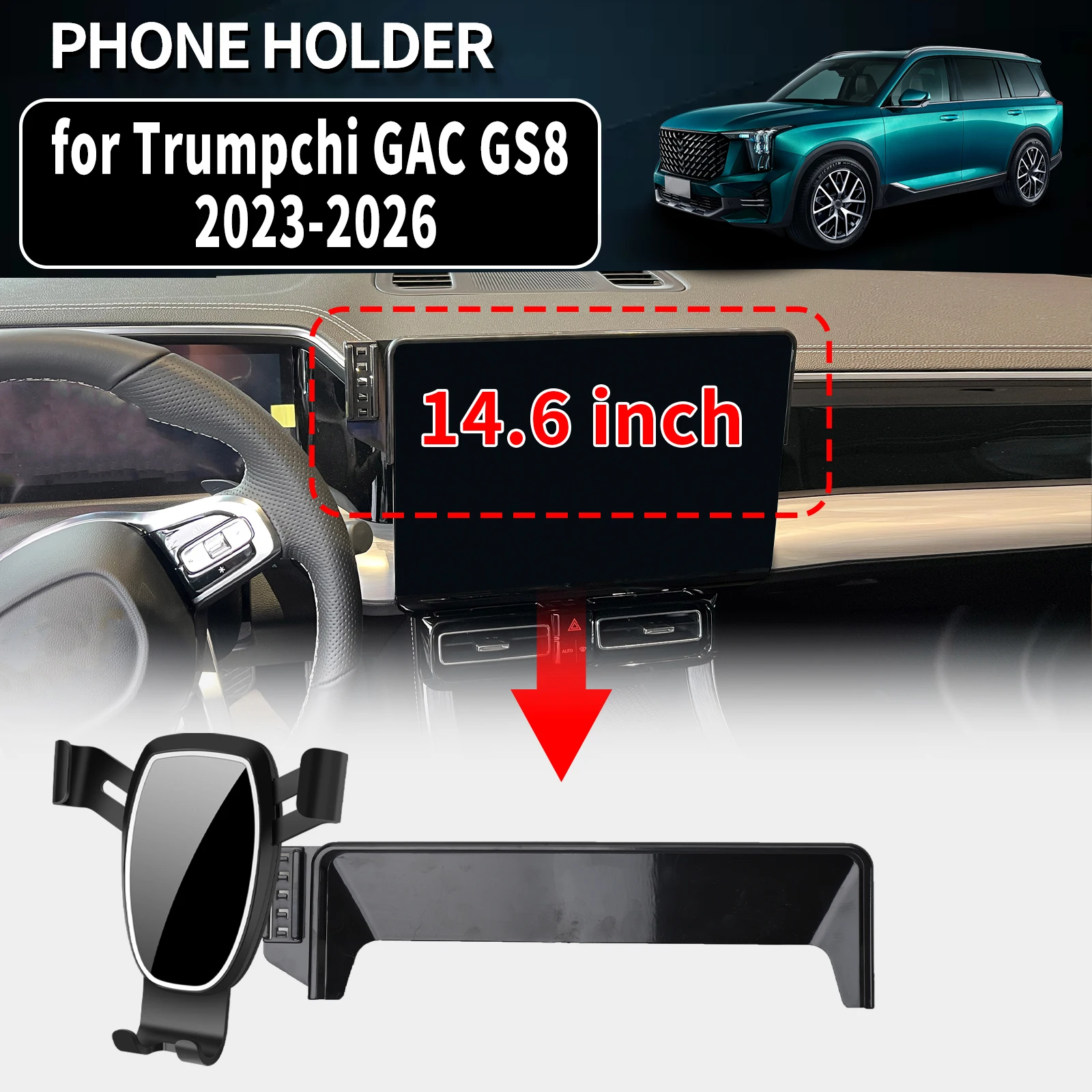 for Trumpchi GAC GS8 2023-2025 2026  Vehicle-Specific Phone Holder Mount Car GPS Stand Easy Fix Auto Accessories