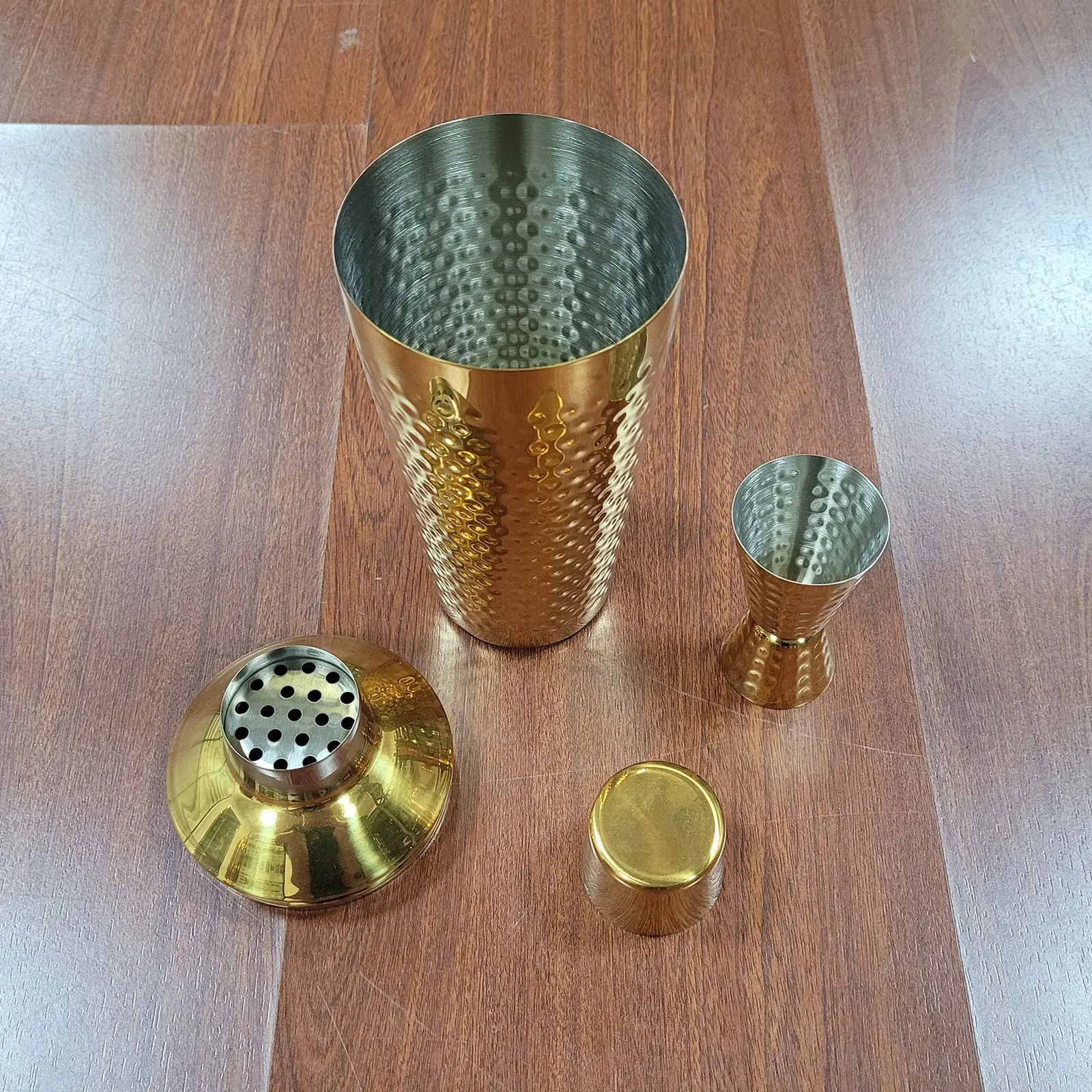 304 Stainless Steel Gold Hammer Point Shaking Wine Glass, Double-headed Measuring Cup Worker