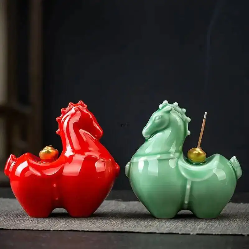 Instant Tea Pet Wealth Ceramic Incense Holder Stick Ornament Tea Room Incense Tray Home Aromatherapy  