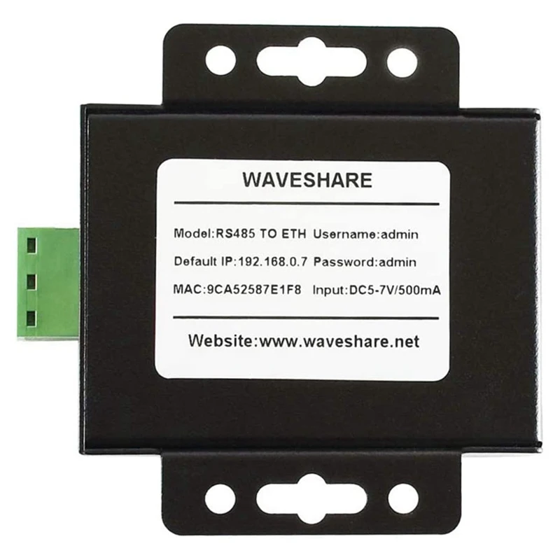 Convertitore da RS485 a Ethernet con alta velocità a bassa potenza ad alta stabilità RS485 a RJ45 facile da comunicare tra spina usa