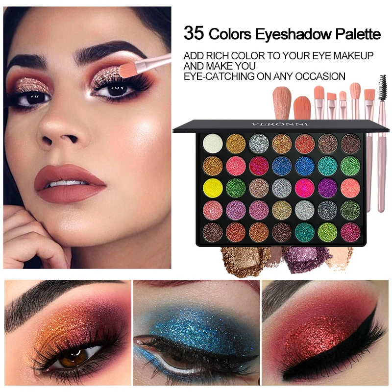 Kit de maquillaje todo en uno, juego de kit de maquillaje para ojos, caja de regalo de maquillaje que incluye pestañas, delineador de ojos, sombra de ojos, brocha de maquillaje para festivales festivos