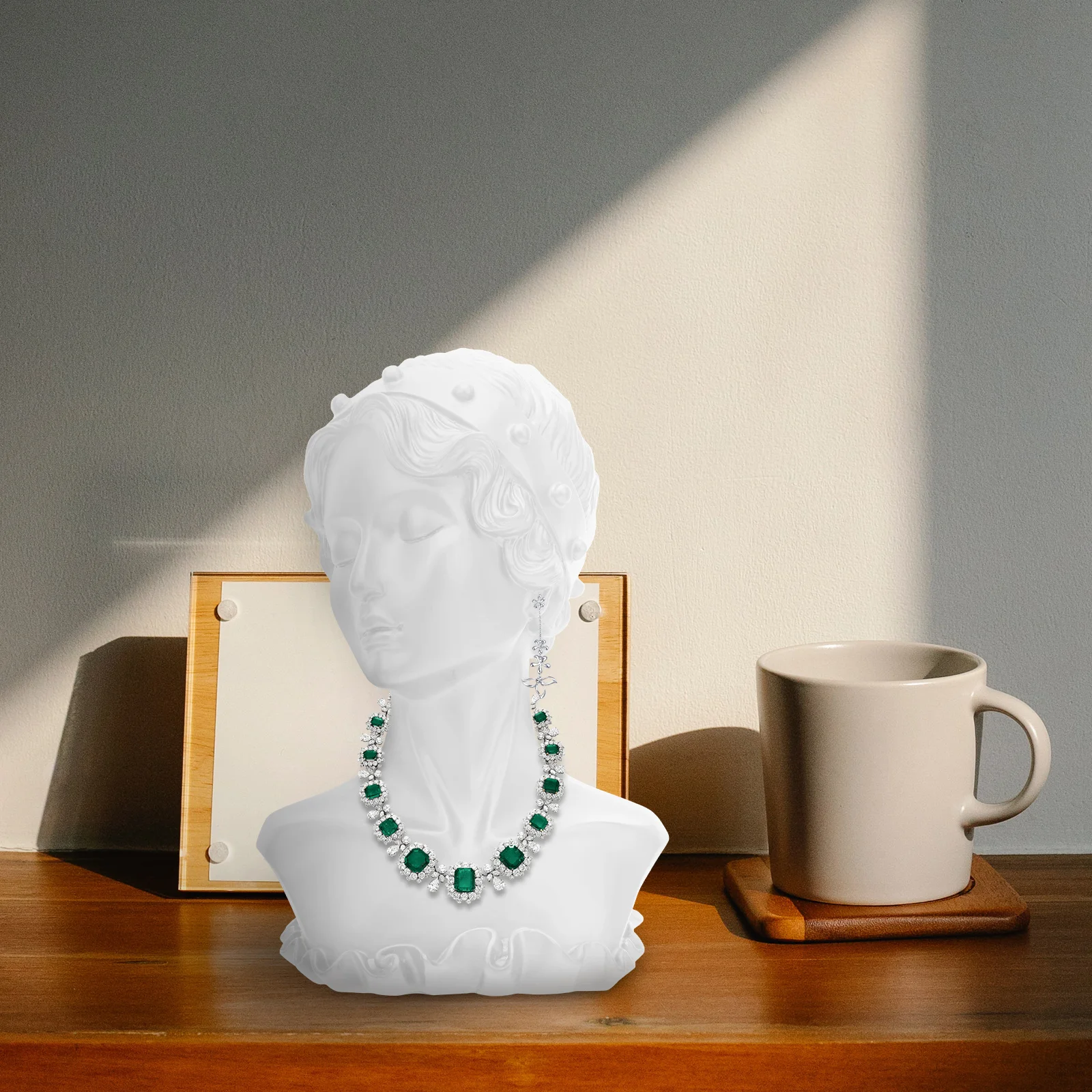 Resin Jewelry Display Rack White Earrings St Lightweight Sturdy Bust Decorative Storage Necklace Figure Statue Craft