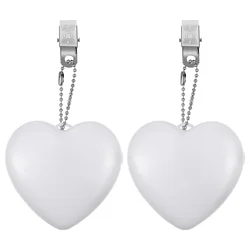 2 Pcs White Wallet Heart Night Light Small Lamp Touch Handbag Purse with Automatic Sensor Unique Women's