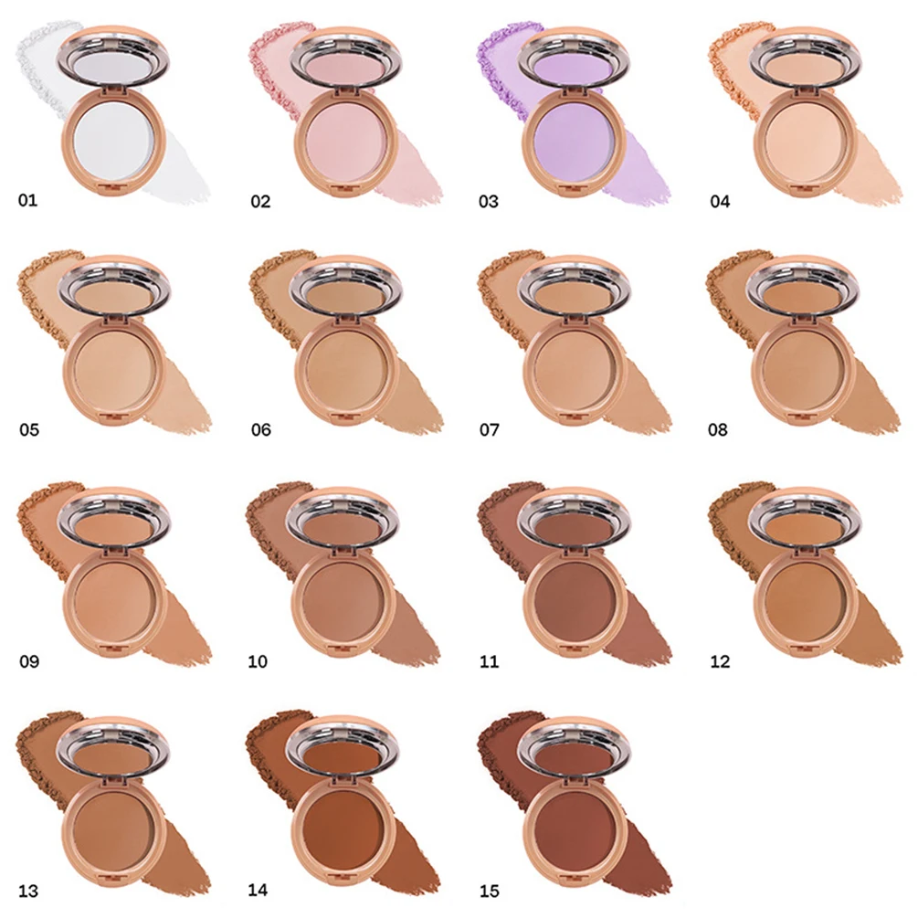 10g Private Label Concealer Pressed Powder Custom Logo 15colors Long-lasting Oil-control Brighten Contour Makeup Cruelty Free