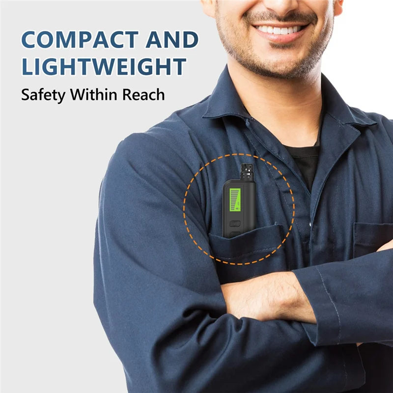 【علامة تجارية جديدة】 كاشف تسرب الغاز الصغير المحمول بالغاز الطبيعي كاشف شم الغاز القابل للاحتراق مع اختبار إنذار مسموع أسود