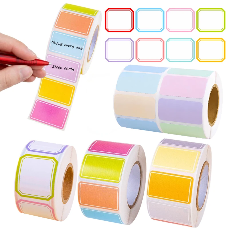 ملصقات ملونة مقاومة للماء، ملصقات قابلة للإزالة لترميز الألوان، علامات الألوان الصلبة لتصنيف ملف عنوان المخزون ZYF #1