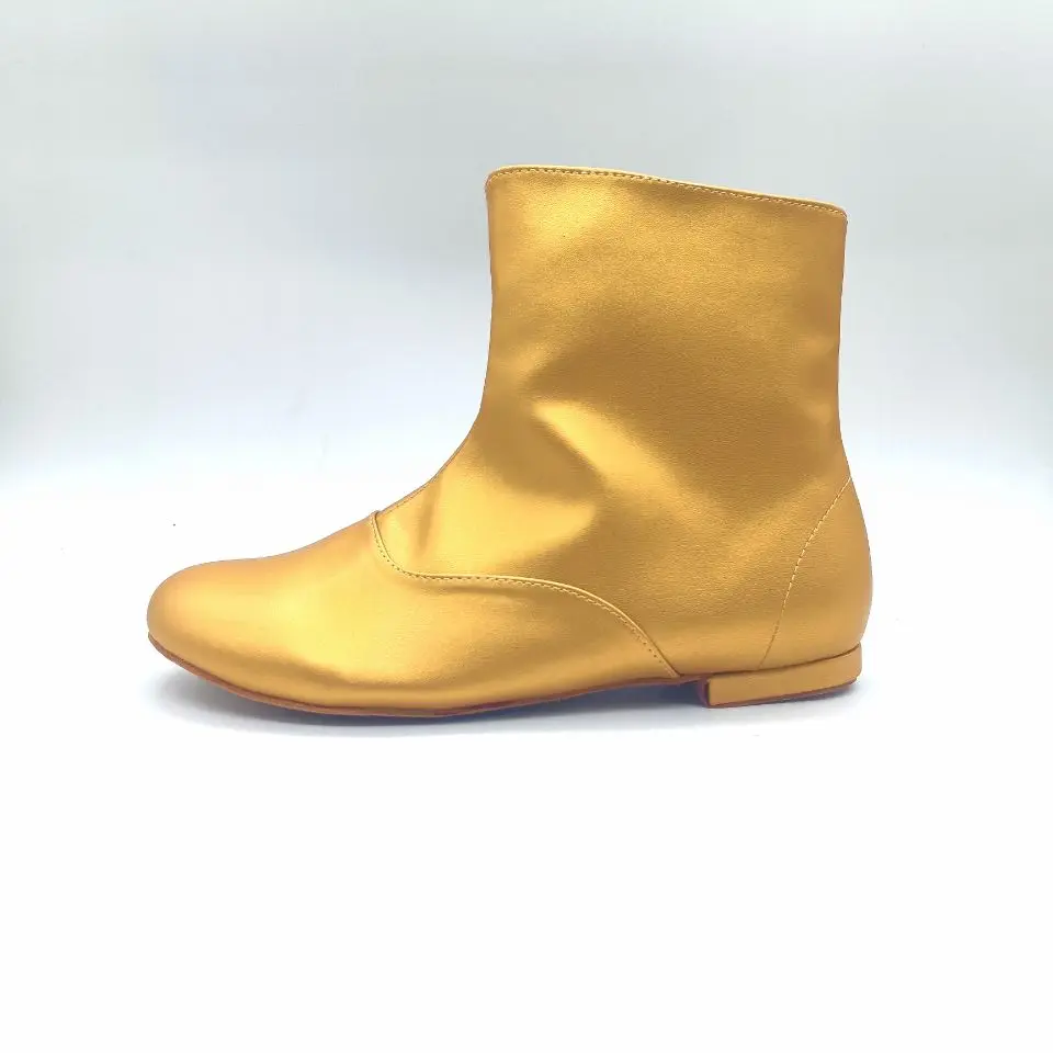 Women's Latin Dance Boots Flat Cuban Heeled Ballroom Salsa Dancing Shoes Girls Prictice Club Party Latin Dancewear Booties Shoes