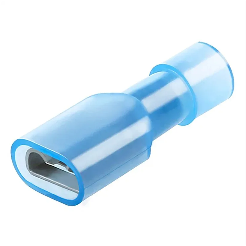 10/50/100pcs Nylon Female Cable Wire Connector Brass Insulated Spade Electrical Cable Terminal 12-10 AWG 16-14AWG 22-16AWG Kit