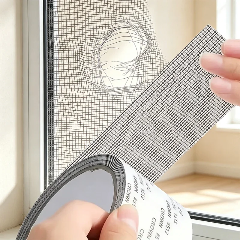 Window Screen Repair Tape Self Adhesive Waterproof Mosquito Net Fly Screen Mesh Patch Anti Insect Broken Holes Door Screen