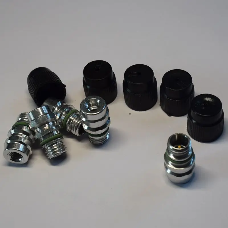 (5 Count) M12x1.5 Male High Side A/C Charge Port Valve Includes Caps For MT0105,800-955, 59946,GM 52458184, 15-5438