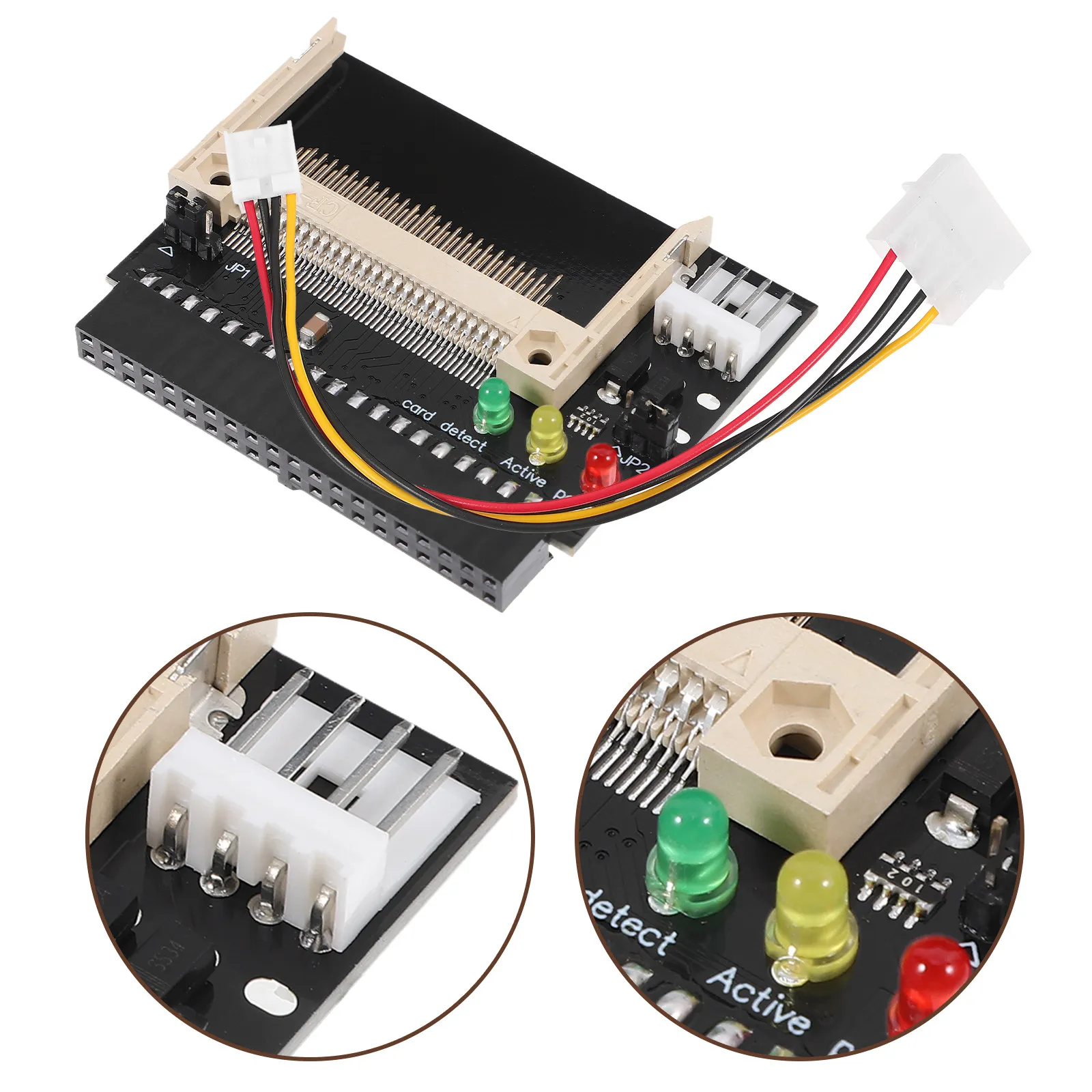 Compact Flash Cf to 3.5 Inch Hdd Adapter Black Support Cf Microdriver 50 Pin Mode Selection LED
