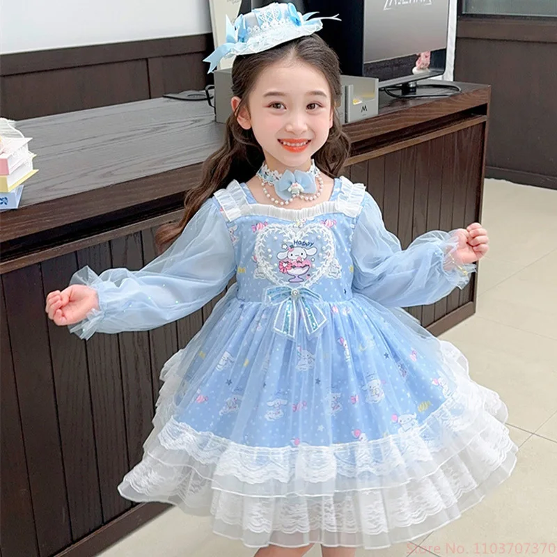 

Новое платье принцессы Лолиты для косплея, лето-осень, детский костюм на день рождения, пышная юбка, рождественский подарок для девочек