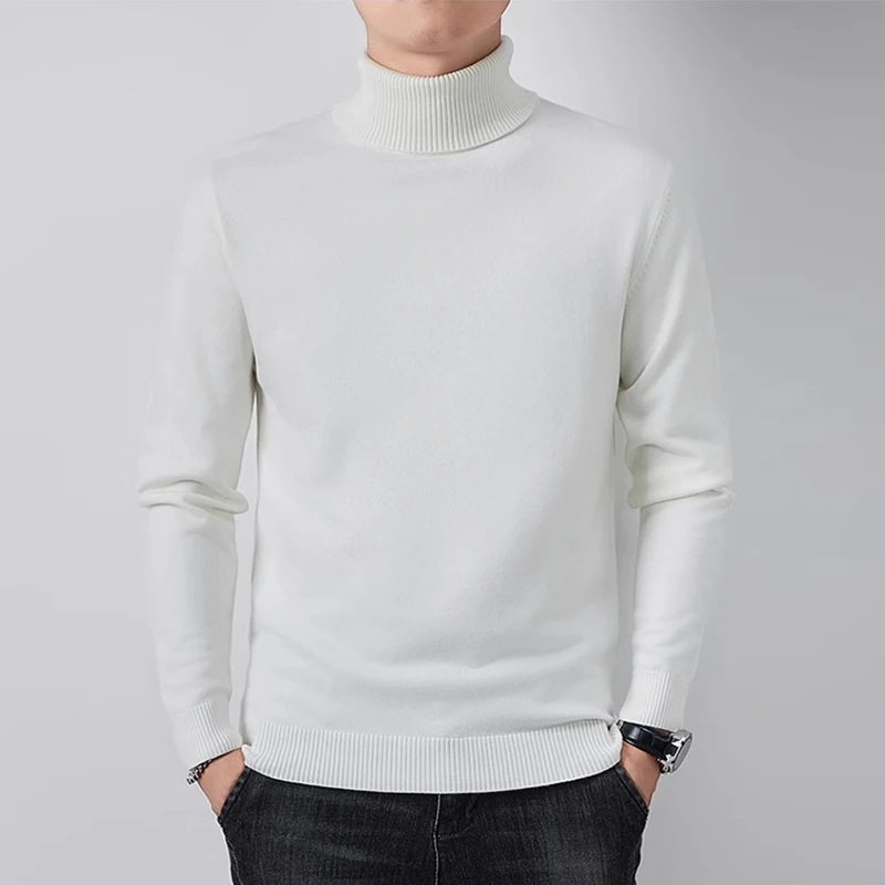 الرجال جديد طويل الأكمام متماسكة البلوز سترة الخريف الشتاء الحرارية الدافئة تنفس سترة خفيفة الوزن سليم صالح الجمل سترة