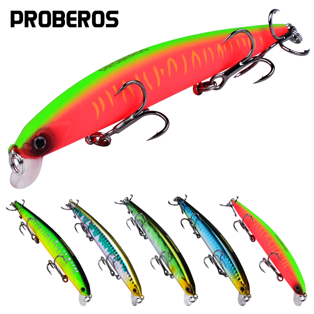 

Proberos 1pc 12.5cm/4.92in,Lifelike Long Cast Minnow Fishing Lure, 16g - with 3D Eyes Sinking Crank Bait with 3X Treble Hook