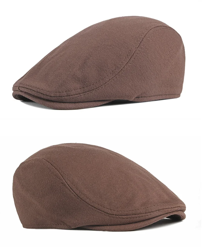 Neue Frühjahr Baskenmütze Hut Männer Frauen Einfarbig Gestrickt Visier Golf Kappe Casual Fischgrät Zeitungsjunge Mütze Erreichte Entenschnabel Hut 12 farben – Detail 10