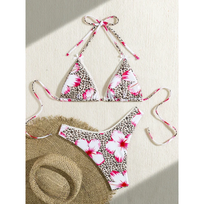 Sexy Fashion Hot Girl Mehrfarbiges zweiteiliges Sommer-Strand-Party-Bikini-Set