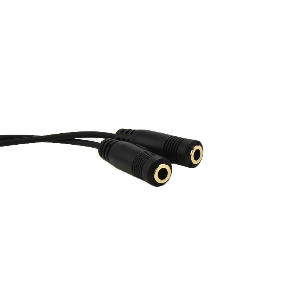 3.5mm Stereo Audio Male To 2 Female Headset Splitter Adapter Headphone Microphone Combo Ja-ck Y Splitter Cable Adapter