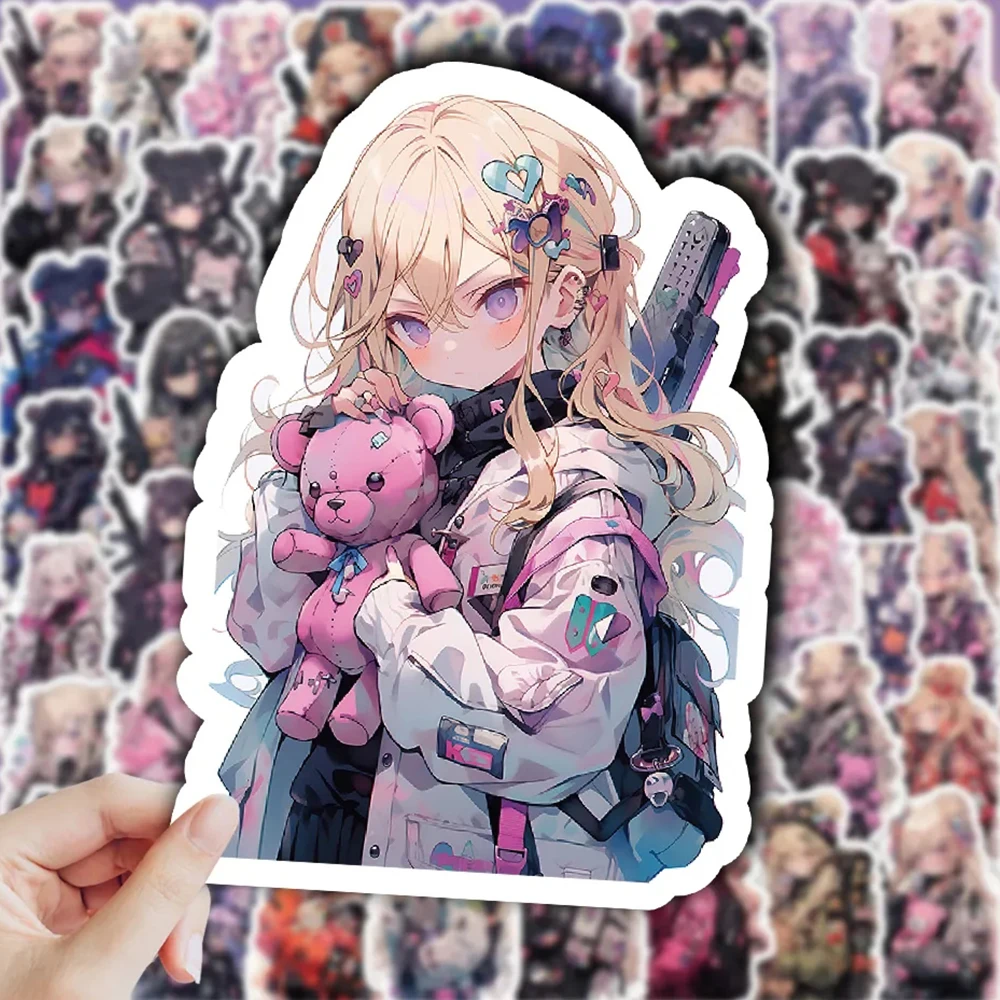 10/30/60PCS Anime Beautiful Girl Bear Killer Cool Sticker DIY Phone Laptop Luggage Skateboard Graffiti Decals Fun for Kid Toy