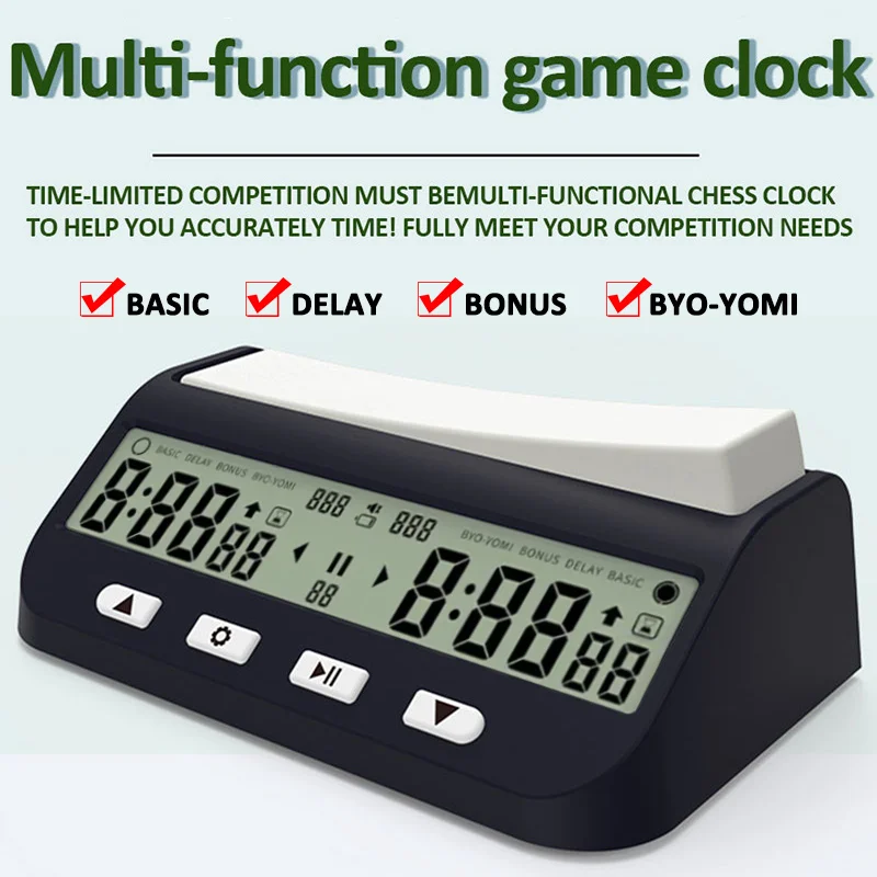 Xadrez Digital Temporizador Relógio Multifuncional Contagem up Down Timer Cronômetro do Jogo Preciso Profissional