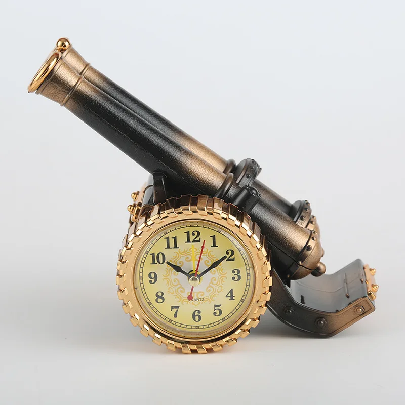 Creative Antique Cannon Alarm Clock Random Color Blind Box Phone Holder Pen Holder Alarm Clock Student Desktop Reminder Clock
