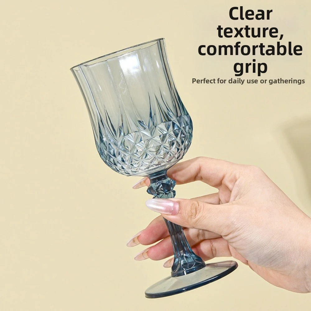 New Plastic Champagne Flutes Shatterproof Reusable Tall Wine Glasses Outdoor Picnic Wine Cups for Wedding Party Birthday