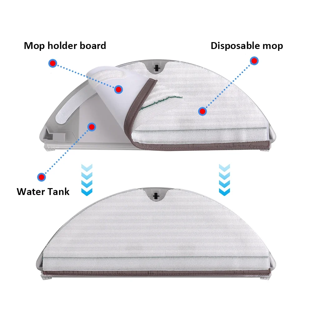 Panno per scopa usa e getta per uso domestico per Xiaomi Roborock S5 S6 S50 S55 S60 S5Max S6MaxV Aspirapolvere Panno per pulizia Mop Accessori