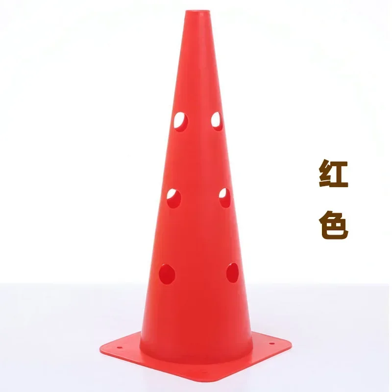 Football Training Windbreak Obstacles Hurdle Rack Sign Tube Roadblock Triangle Cone Basketball Sign 48CM with Hole Sign Barrel