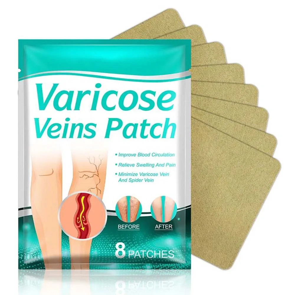 Parche médico ZK30 para venas varicosas, parche para eliminación de angitis, Vasculitis, flebitis, pierna Araña, 8 piezas