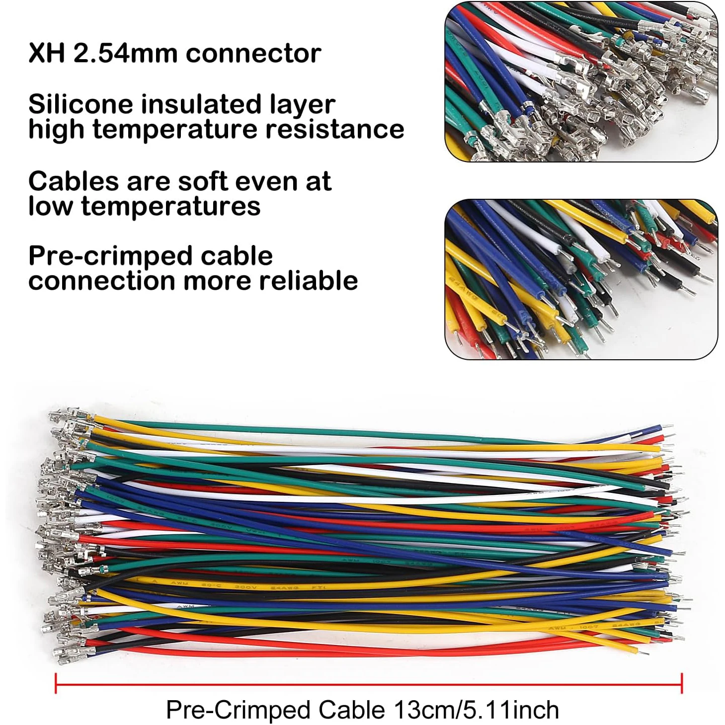 JST-XH Комплект разъемов 2,54 мм с предварительно обжимным кабелем 2,54 мм «папа» и «мама» 2/3/4/5/6/7-контактный корпус Разъем JST