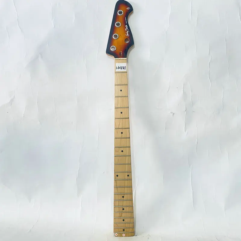 

HN881 5 String Electric Bass Unfinished Jazz Bass Pb,PJB Bass Neck Natural Maple 21 Frets with Damages for Replace and DIY
