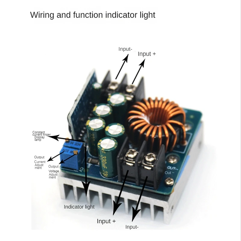 DC-DC 400W High-Power Step Down Buck Converter DC 10V-60V Constant Voltage Constant Current Adjustable-AT93