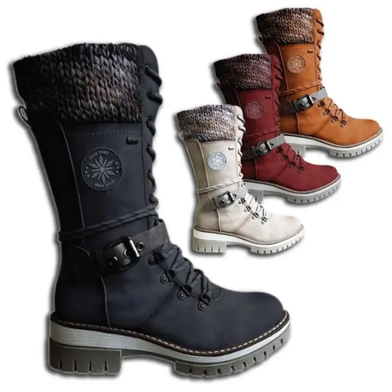 Phoebe Boots Damskie wodoodporne buty śniegowe do kolan Botas de nieve impermeables hasta la rodilla para mujer.