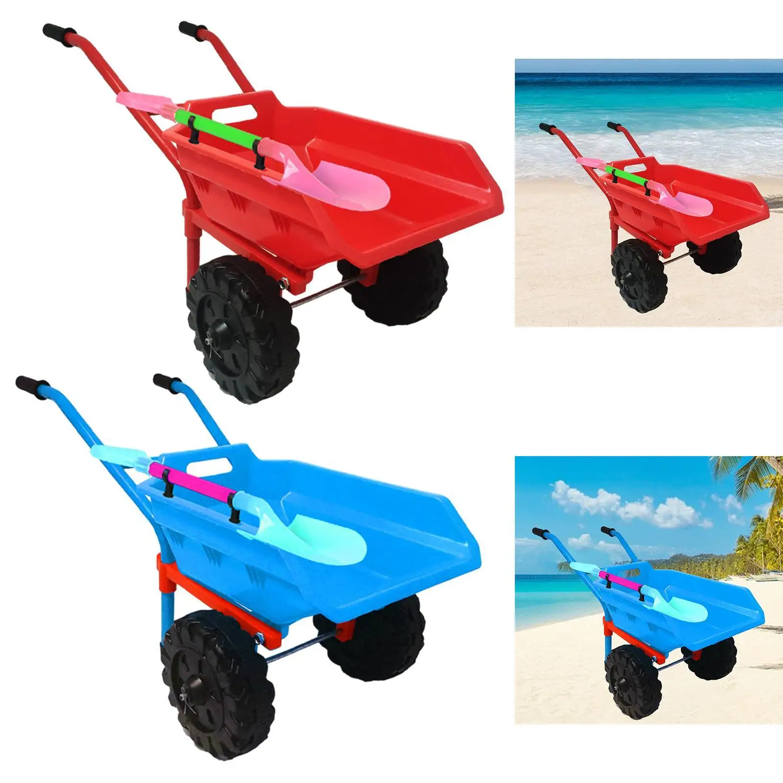 Kids Wheelbarrow 2 Wheels Beach Accessories Outdoor Activities for Children