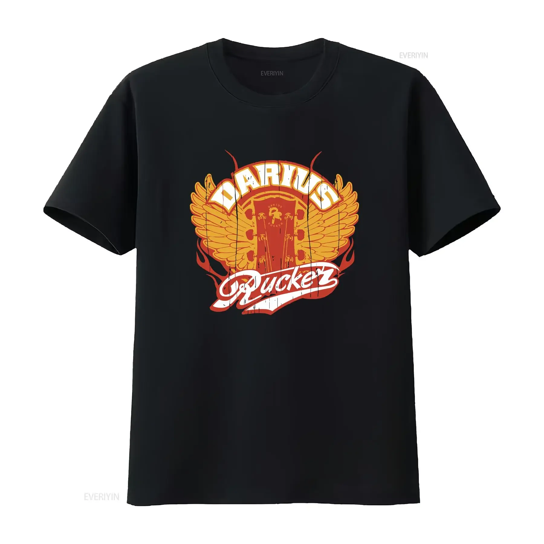 Vintage Darius Rucker guitar t shirt vintage Washed streetwear homme Stylish Stretched Versatile Comfortable designer clothes