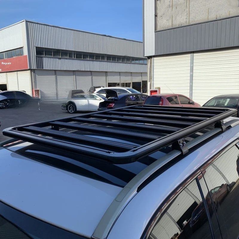 Heavy Duty Aluminum Alloy Frame Universal No Bar Roof Platform Large Load Luggage All SUV Offroad Vehicles