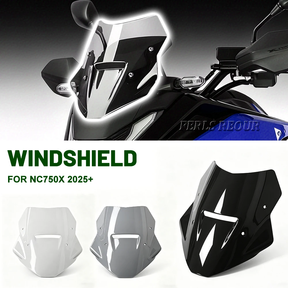 

Motorcycle Windscreen For Honda NC750X 2025+ Front Windshield Baffle Air Wind Deflectors Viser VIsor Fairing Wind Deflector