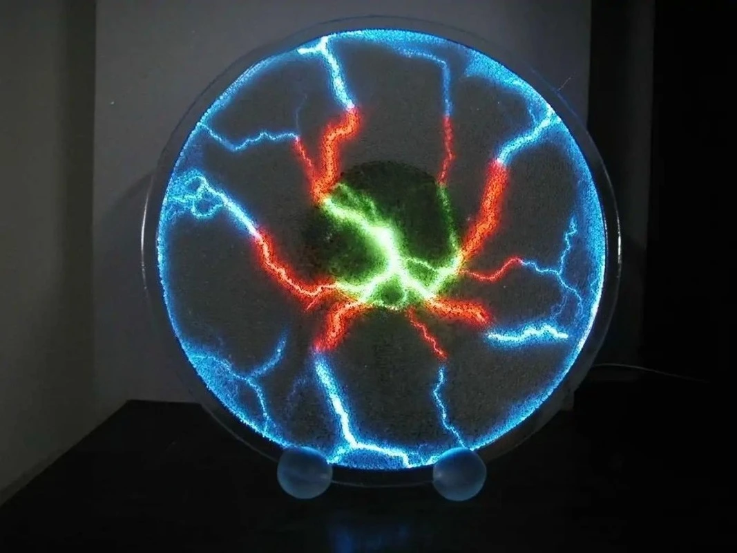 Sound-Activated 12-Inch Plasma Ball | Touch-Sensitive Plasma Plate for Party Lighting