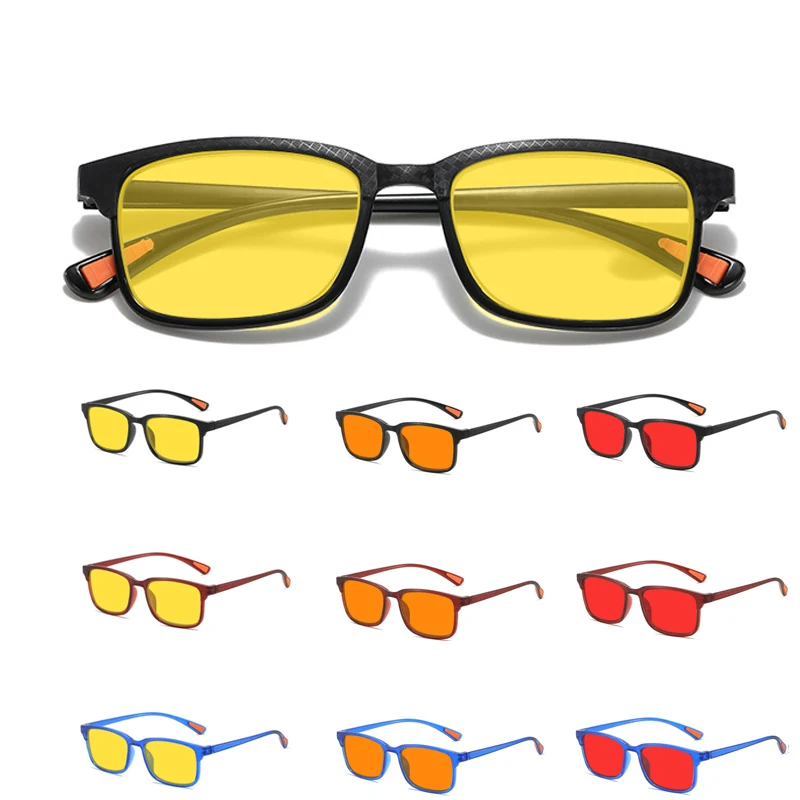 

Classic Square Blue Light Blocking Glasses Men Women Ultralight UV400 Goggles Retro Computer Game Driving Night Vision Glasses