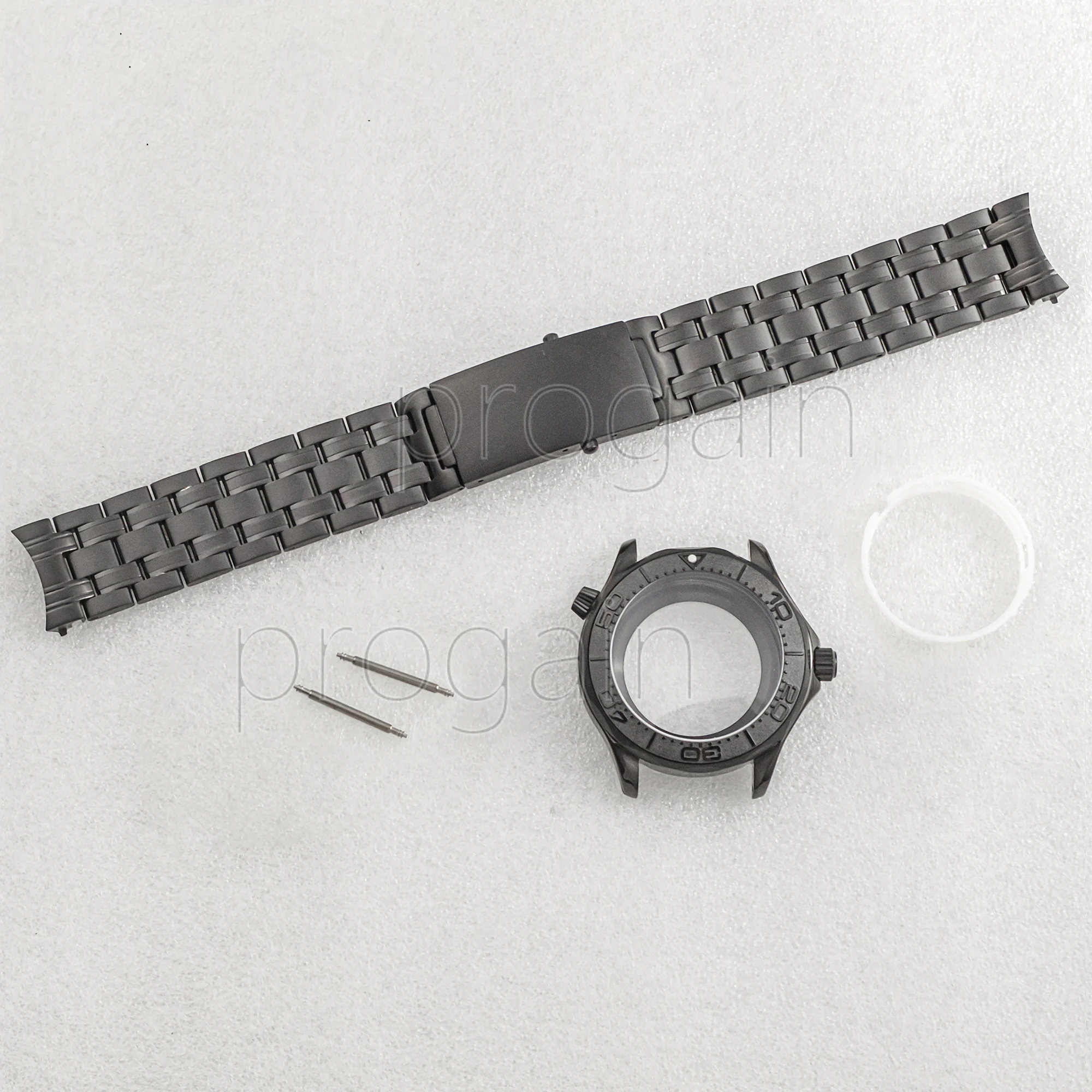 For Seamaster 300 NH35 Case 41mm Watchcase 21mm Strap Stainless Steel Sapphire Crystal fit NH36 Automatic Movement Parts