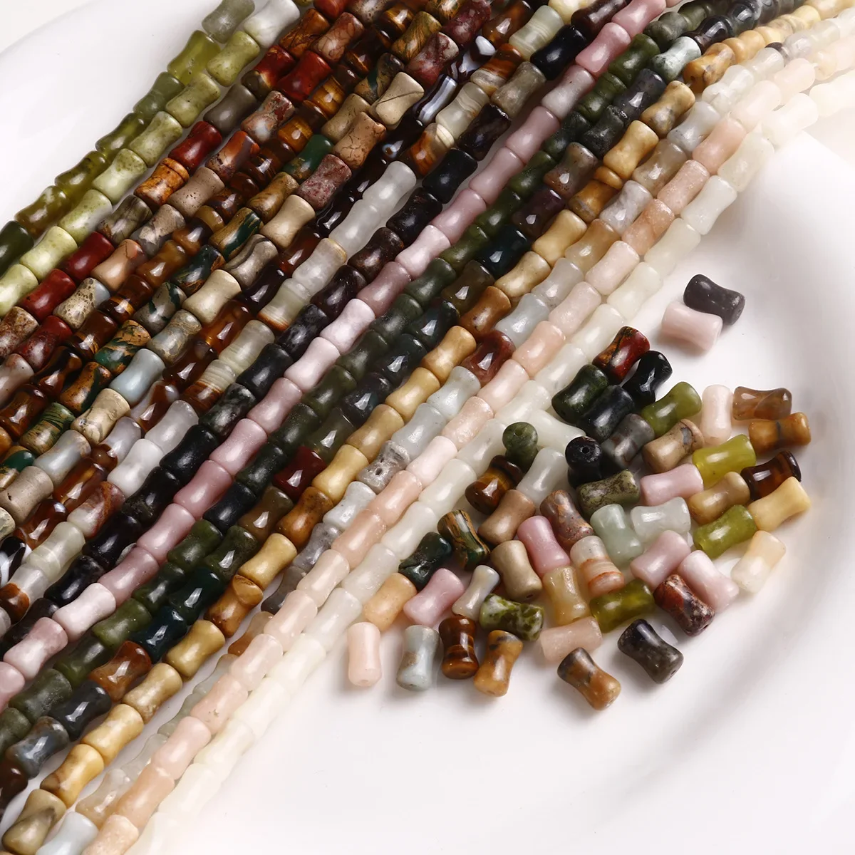 5pcs Guofeng New Chinese-style natural bamboo loose beads beaded DIY niche literary and artistic high-end jewelry accessories ma