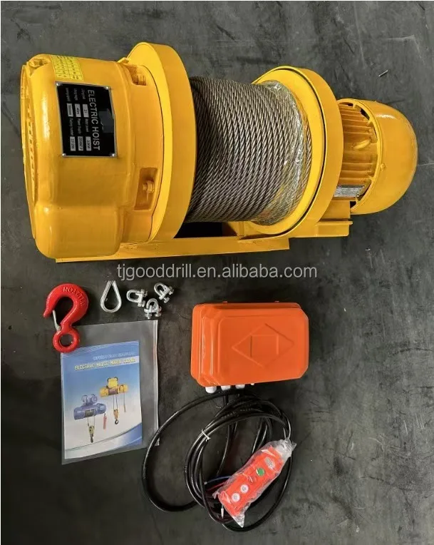 Macchina di sollevamento Funzionamento regolare Verricello elettrico per paranco da costruzione con catena a fune metallica CD1 MD1 da 1/ 5 tonnellate