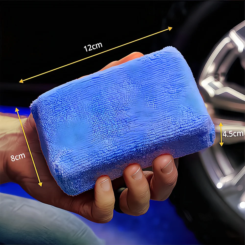 High Density Sponge Cleaning Artifacts Automotive Crystal Coating Wash Block Professiona Beauty Polishing Wipe Tool Cloth Waxing